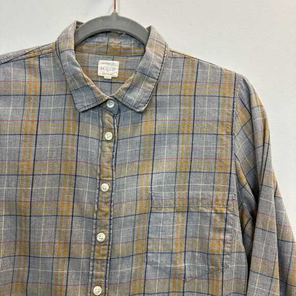 J.Crew Plaid Flannel Shirt Large - Picture 4 of 14